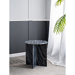 Столик кофейный с столешницей из черного мрамора Compact Black Marble Table варинант исполнения - 6 | Loft Concept в Орле