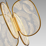 Люстра с гравировкой на акриловых плафонах Gravyura Bronze D 50 см варинант исполнения - 3 | Loft Concept в Орле