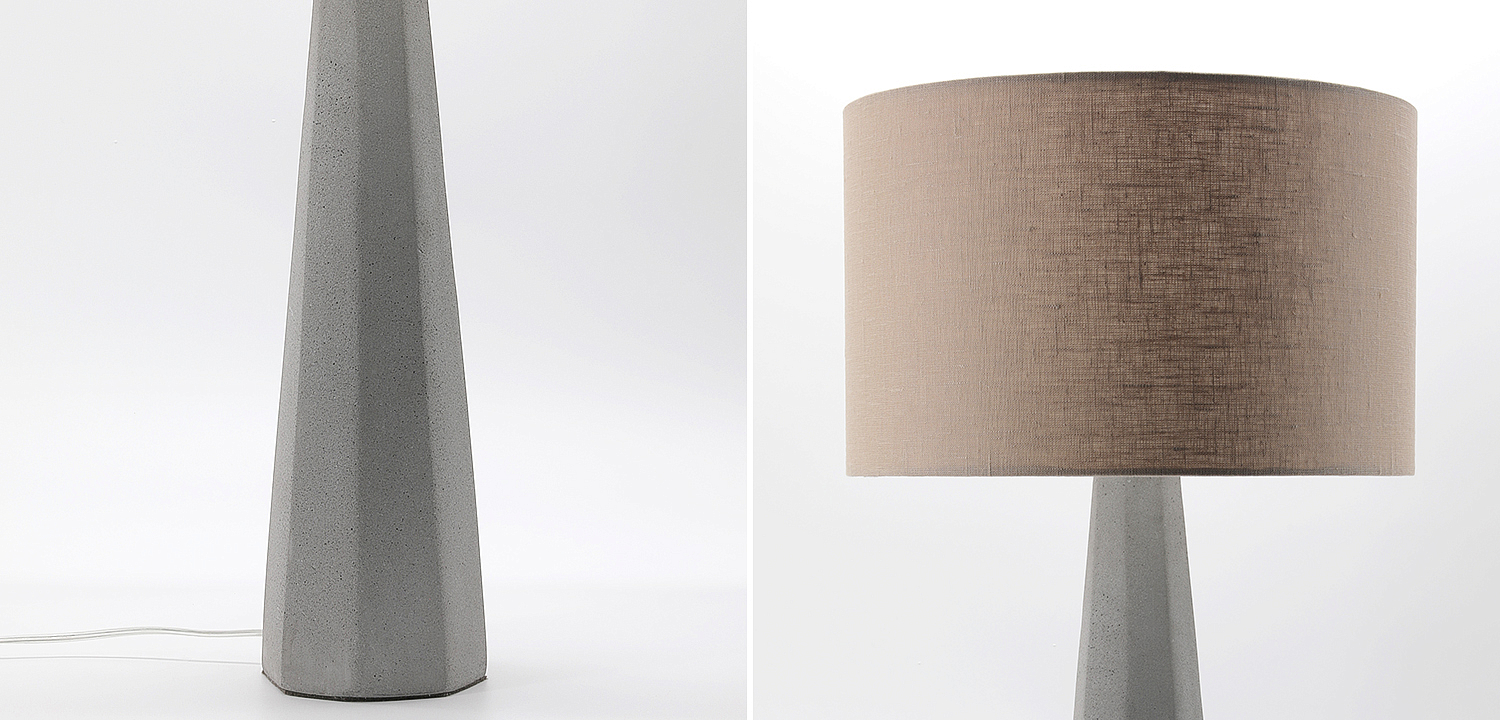 Настольная лампа Concrete Stone Table Lamp Tube Настольная лампа Concrete Stone Table Lamp Tube - Loft-Concept в Орле