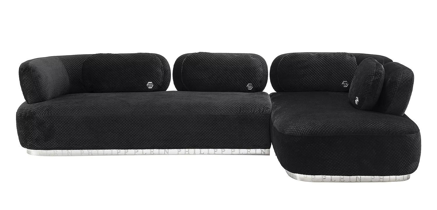 Диван Philipp Plein Sofa Signature Lounge Чёрный Диван Philipp Plein Sofa Signature Lounge Чёрный - Loft-Concept в Орле