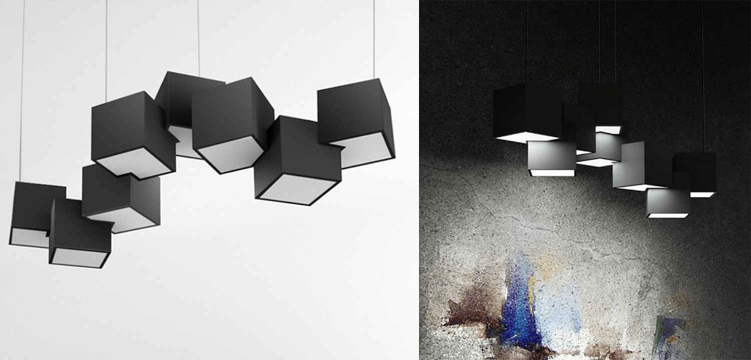 Дизайнерский светодиодный светильник Черный Eight Squares Lamp Дизайнерский светодиодный светильник Черный Eight Squares Lamp - Loft-Concept в Орле