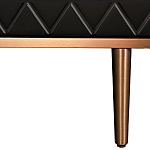 Комод черный округлой формы с рельефным фасадом Black Cut варинант исполнения - 7 | Loft Concept в Орле