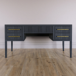 Большой Рабочий стол Primo с 5 выдвижными ящиками Черный дуб варинант исполнения - 1 | Loft Concept в Орле