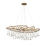 Люстра подвесная золотого цвета с металлическим сетчатым основанием и стеклянными каплевидными подвесками Hinkley варинант исполнения - 7 | Loft Concept в Орле