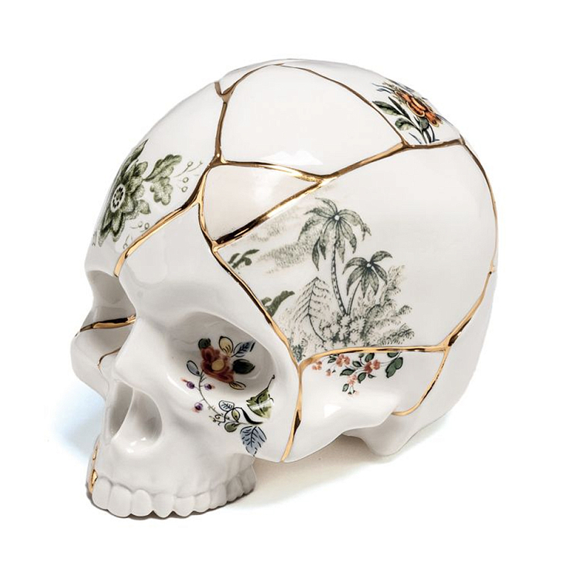Статуэтка Seletti Skull Белый Золотой Мульти Статуэтка Seletti Skull Белый Золотой Мульти в Орле | Loft Concept