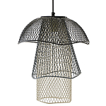 Подвесной светильник Black Grey Mesh Tube Lampshade Hanging Lamp варинант исполнения - 1 | Loft Concept в Орле