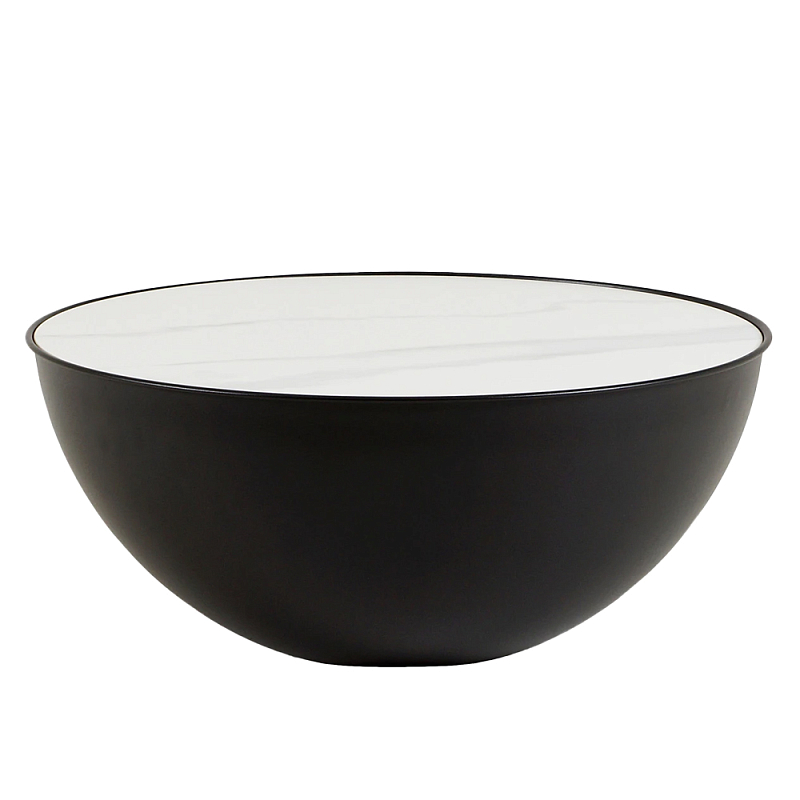 Столик журнальный в форме полусферы Table Bowl Черный Белый Столик журнальный в форме полусферы Table Bowl Черный Белый в Орле | Loft Concept