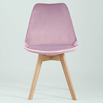 Стул с мягким велюровым сиденьем Arvika Pink варинант исполнения - 3 | Loft Concept в Орле
