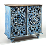 Комод с резным фасадом Blue Carved Chest of Drawers варинант исполнения - 2 | Loft Concept в Орле