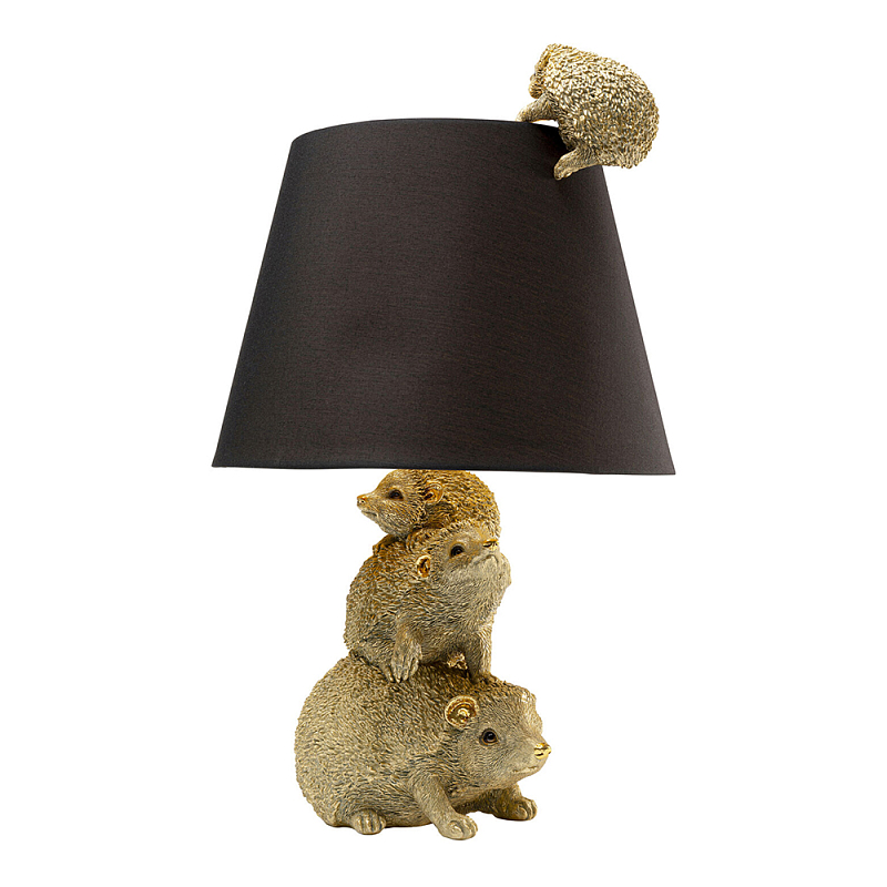 Настольная лампа для детской комнаты Ежики Черный Золотой в Орле | Loft Concept 