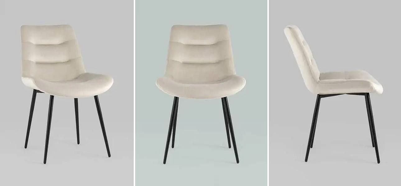 Стул Austin Chair Молочный Веелюр Стул Austin Chair Молочный Веелюр - Loft-Concept в Орле