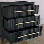 Комод Primo с 3 выдвижными ящиками Черный дуб варинант исполнения - 6 | Loft Concept в Орле