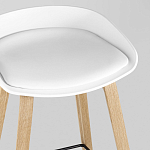 Барный стул на ножках из натурального дерева Boras White варинант исполнения - 7 | Loft Concept в Орле