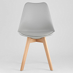 Стул с основой из пластика и мягким сиденьем Arvika Grey варинант исполнения - 2 | Loft Concept в Орле