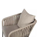 Стул серо-бежевый с декоративным плетением на спинке и подлокотниках Chair Weave варинант исполнения - 8 | Loft Concept в Орле