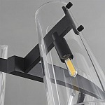 Люстра светодиодная с 8-ю прозрачными плафонами из акрила и стали Glass Cylinder Black варинант исполнения - 6 | Loft Concept в Орле