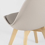 Стул с основой из пластика и мягким сиденьем Arvika Beige варинант исполнения - 6 | Loft Concept в Орле