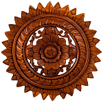 Панно из дерева круглое Flower Panel With Trees варинант исполнения - 1 | Loft Concept в Орле