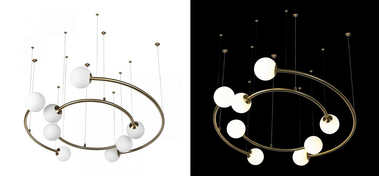 Дизайнерская Модульная Люстра PLANETARY two rings Gold 80 см Дизайнерская Модульная Люстра PLANETARY two rings Gold 80 см - Loft-Concept в Орле