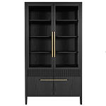 Витрина Primo со стеклянными фасадами и буфетом шпон Черный дуб варинант исполнения - 1 | Loft Concept в Орле