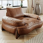 Кресло кожаное с деревянным каркасом Medieval Furniture варинант исполнения - 4 | Loft Concept в Орле