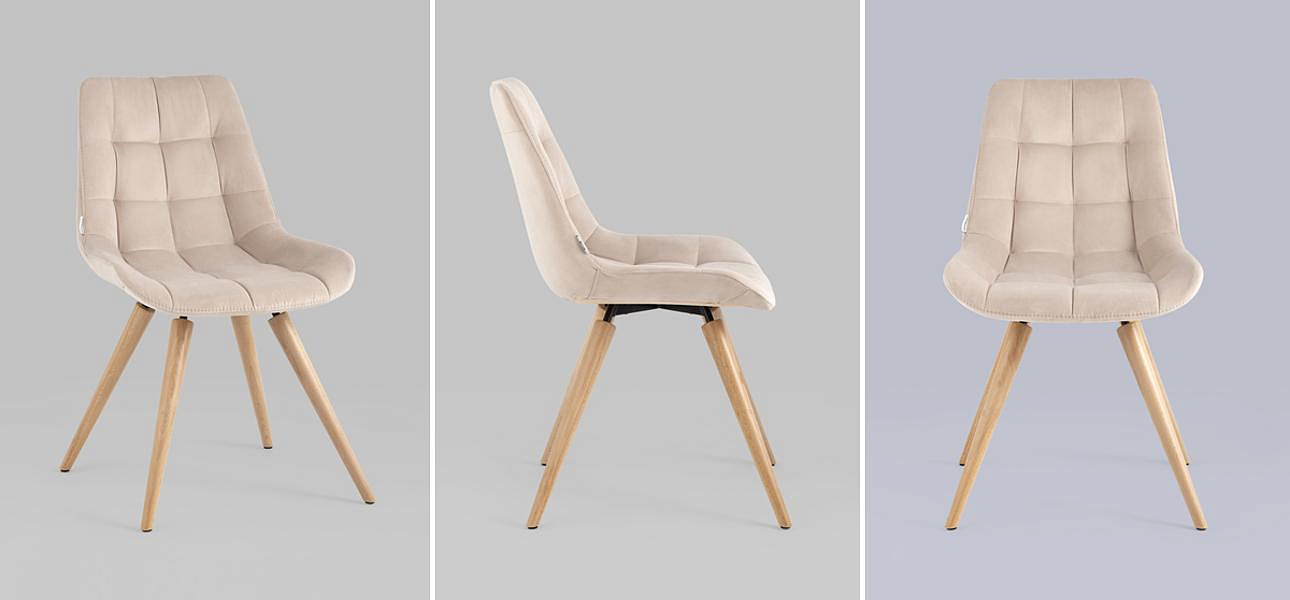 Стул NANCY Chair Светло-Бежевый Велюр Стул NANCY Chair Светло-Бежевый Велюр - Loft-Concept в Орле