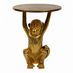 Столик с подстольем в виде обезьянки Bombay Gold варинант исполнения - 2 | Loft Concept в Орле