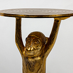 Столик с подстольем в виде обезьянки Bombay Gold варинант исполнения - 4 | Loft Concept в Орле