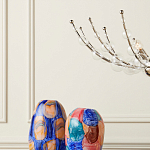 Люстра  с круглыми прозрачными шарами на серебряном каркасе Silver Stalk варинант исполнения - 3 | Loft Concept в Орле