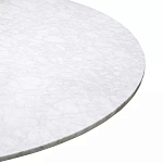 Круглый обеденный стол с белой мраморной столешницей White Tabletop on Black Base варинант исполнения - 6 | Loft Concept в Орле