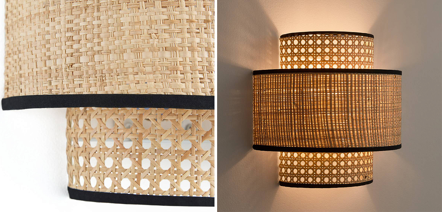 Бра Ottar Wicker Double lampshade - Loft-Concept в Орле