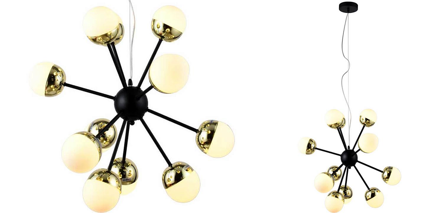 Люстра Sputnik White and Gold Globe Chandelier 12 Люстра Sputnik White and Gold Globe Chandelier 12 - Loft-Concept в Орле
