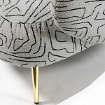 Кресло мягкое с принтом на золотистых ножках Onlooker варинант исполнения - 2 | Loft Concept в Орле