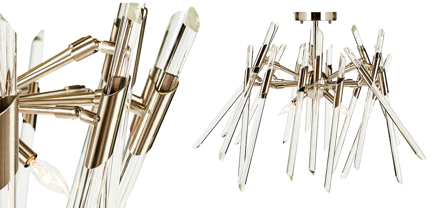 Потолочный светильник Ice Rods Chandelier nickel Потолочный светильник Ice Rods Chandelier nickel - Loft-Concept в Орле