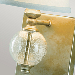 Бра со стеклянным шарообразным декором с пузырьками и бежевым абажуром Feiss варинант исполнения - 3 | Loft Concept в Орле