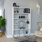 Стеллаж прямой белый с 5-ю открытыми полками NORFOLK BOOKCASE WHITE варинант исполнения - 1 | Loft Concept в Орле