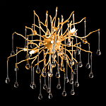 Бра с лучеобразным основанием и подвесками из прозрачного стекла в виде длинных капель Droplet Chandelier варинант исполнения - 2 | Loft Concept в Орле