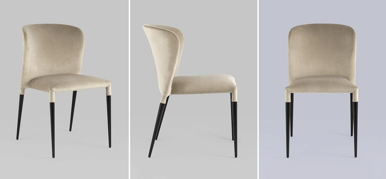 Стул Lori Chair Бежевый Велюр Стул Lori Chair Бежевый Велюр - Loft-Concept в Орле