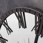 Часы настенные зеркальные с чёрным металлическим циферблатом Mirror Tower Clock варинант исполнения - 4 | Loft Concept в Орле