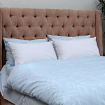 Постельное белье голубого цвета из перкаля с принтом 200х220 см Aurora Allure варинант исполнения - 6 | Loft Concept в Орле