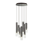 Люстра каскадная с 7-ю цилиндрическими плафонами из стекла Luminous Cylinders варинант исполнения - 2 | Loft Concept в Орле
