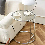 Дизайнерский журнальный стол круглый на стальном каркасе Fahek варинант исполнения - 2 | Loft Concept в Орле