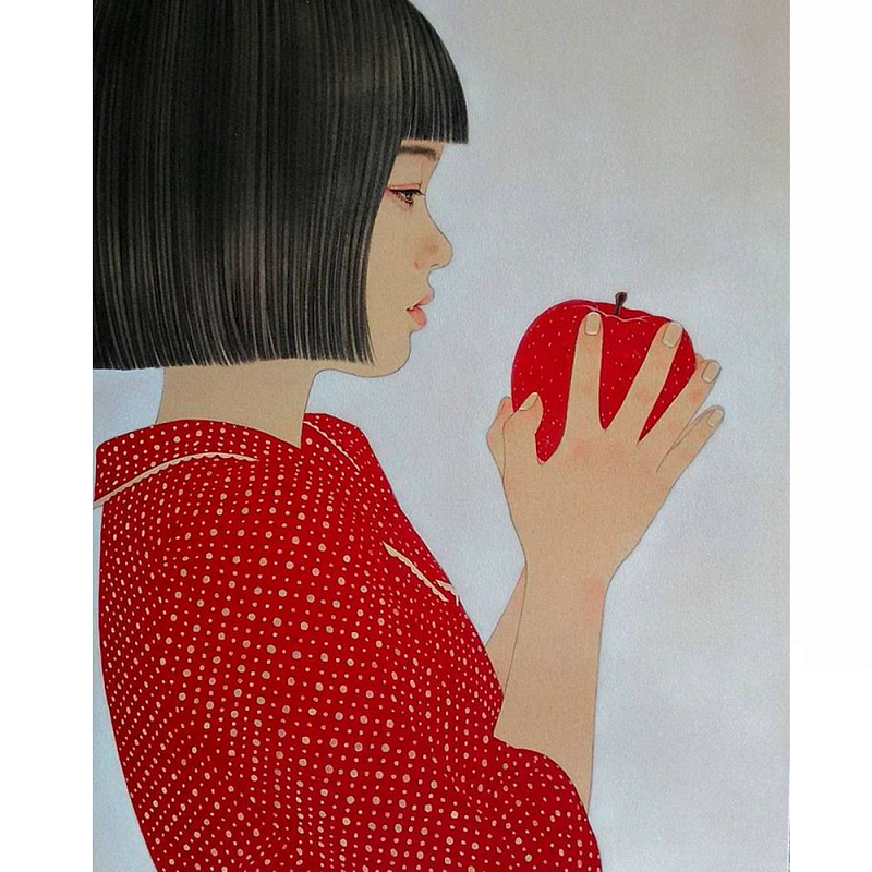 Картина маслом Девушка с яблоком Under the Apple Tree Мульти Картина маслом Девушка с яблоком Under the Apple Tree Мульти в Орле | Loft Concept