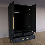 Шкаф платяной Primo с выдвижными ящиками шпон Светлый дуб варинант исполнения - 4 | Loft Concept в Орле