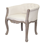 Кресло низкое в стиле прованс Бежевый Лен Louis French Armchair  варинант исполнения - 3 | Loft Concept в Орле