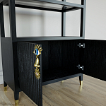 Стеллаж со стеклянными полками Elsa Dreams Black варинант исполнения - 2 | Loft Concept в Орле