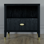 Прикроватная тумбочка с полкой Elsa Dreams Black варинант исполнения - 5 | Loft Concept в Орле