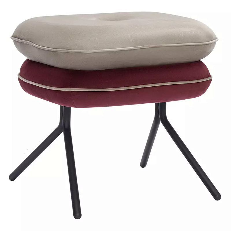 Пуф с мягкой обивкой из велюра Soft Velor Pouf Бежевый Мульти Пуф с мягкой обивкой из велюра Soft Velor Pouf Бежевый Мульти в Орле | Loft Concept
