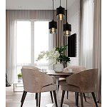 Каскадный светильник с 3-мя плафонами из дымчатого стекла Volta Flos Cascade Hanging Lamp варинант исполнения - 3 | Loft Concept в Орле