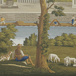 Обои ручная роспись Monuments of Paris Roberts on scenic paper варинант исполнения - 1 | Loft Concept в Орле